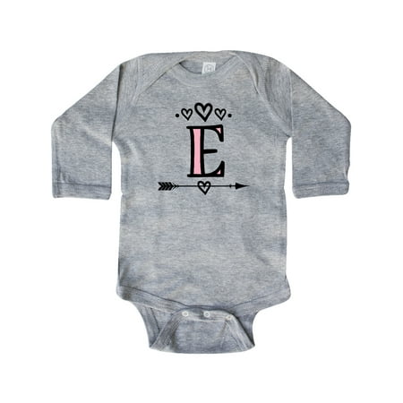 

Inktastic Letter E Monogram Tribal Arrow Gift Baby Girl Long Sleeve Bodysuit