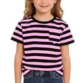 thumbnail image 2 of LRen Boys Striped T Shirts Kids Fashion Crewneck Short Sleeve Loose Summer Tees Tops, 2 of 5