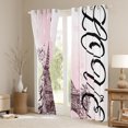 thumbnail image 3 of Homewish Paris Eiffel Tower Curtains Pack of 2 (42x84 Each) for Teens Girls Boys,Romantic Valentine Curtains Blackout,Black Pink Bedroom Curtains,Ultra Soft Home Decor, 3 of 6