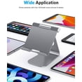thumbnail image 2 of Adjustable Tablet Stand, IPad Stand, Desktop Aluminum Tablet Base Stand, 2 of 5