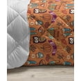 thumbnail image 3 of Autumn Down Alternative Comforter, Dry and Fallen Maple Leaves Illustration on Fresh Toned Background Print, Microfiber Quilt for All Season, 5 Sizes, Pale Blue and Yellow, by Ambesonne, 3 of 3