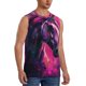thumbnail image 2 of Fotbe Watercolor Painting White Horse Men's Camiseta sin Mangas Estampada para Hombres, Playera Casual para Gimnasio, Entrenamiento, Playa-XX-Large, 2 of 7