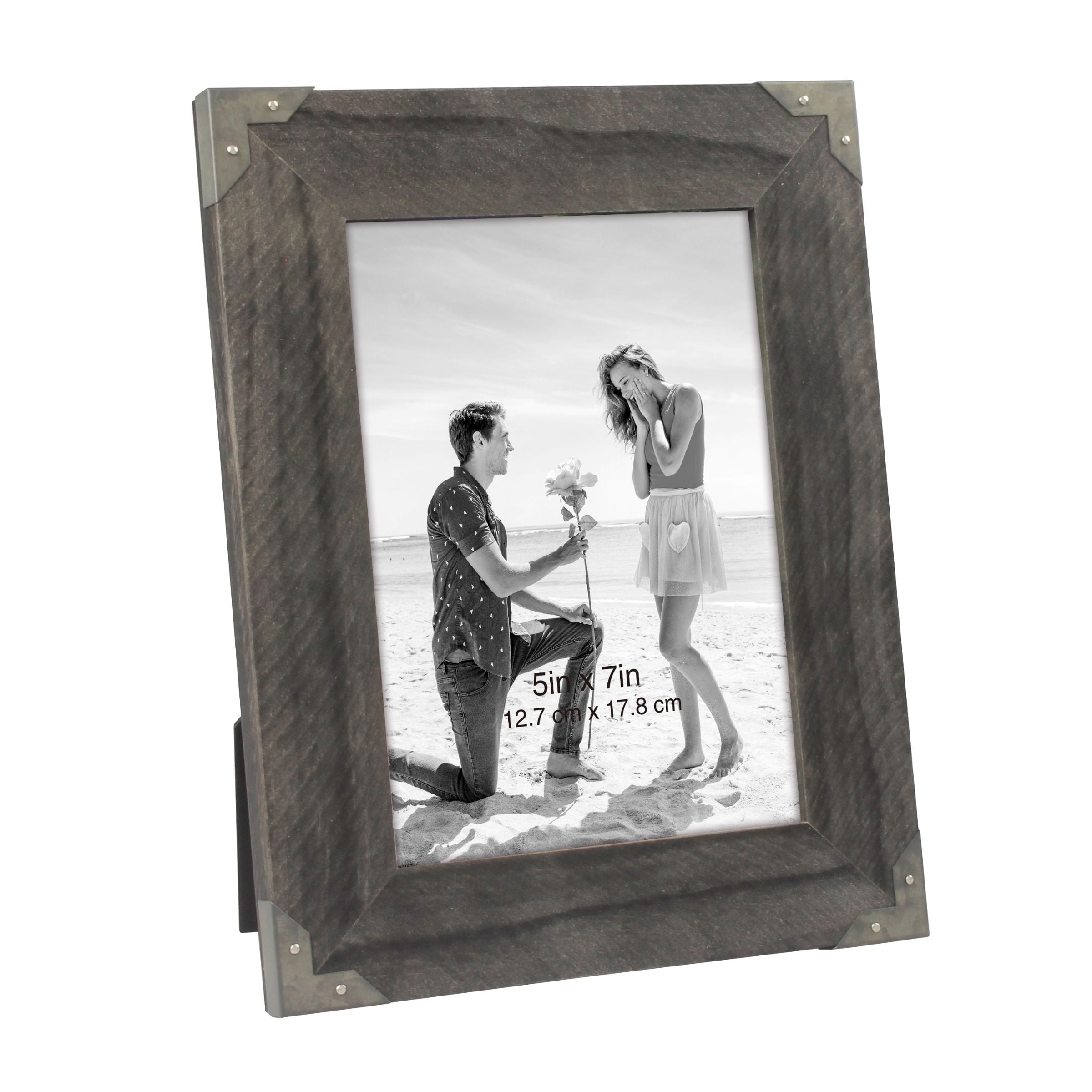 Better Homes & Gardens 5" x 7" Rectangle Wood Tabletop Single Picture Frame, Brown