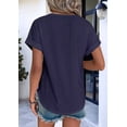 thumbnail image 3 of Womens Short Sleeve Tops Navy XL, 3 of 6