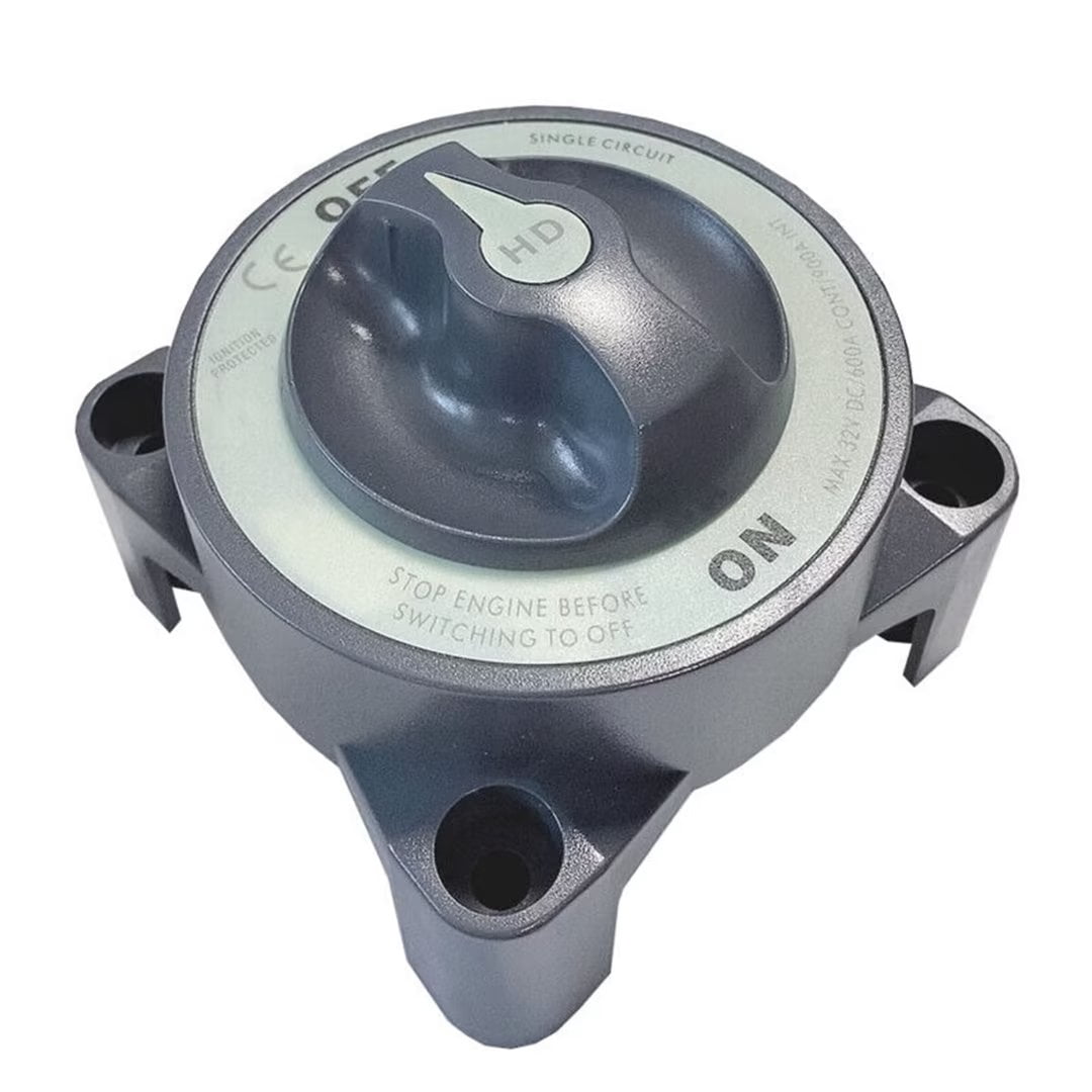 Gray Boat 2 Positions Power Disconnect Selector Rotary Battery Switch