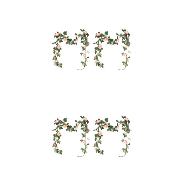 Bewildely Ambiente artístico - Plantas artificiales ecológicas para la decoración del hogar Decoración elegante de la pared de flores rosa 2Conjunto