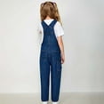 thumbnail image 4 of ZHOUCHANKIDS Girls Denim Overalls Slim Fit Stretch Jeans for Teenage Girls Casual Jumpsuit Pants Comfortable Playwear for Kids 9-10 Years, 4 of 7