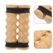 WHAMVOX Portable Workout Stick with Adjustable Resistance Bands and Comfortable Wooden Handle for Home Gym Strength Training 2pcs