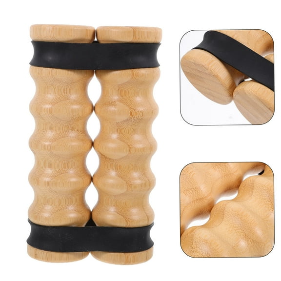 WHAMVOX Portable Workout Stick with Adjustable Resistance Bands and Comfortable Wooden Handle for Home Gym Strength Training 2pcs