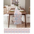thumbnail image 6 of Table Runner Dresser Scarf 13 x 72 Inch Summer Retro Red Blue Watercolor Ocean Coral Fish Table Runners Non-Slip Heat Kitchen Dining Table Decor for Indoor Outdoor Home Party Decoration, 6 of 7