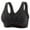 Black, variant on New Soft Cotton Front Buckle In The Elderly Underwear Female Thin Cotton without Ring Big Yards Bra Undershirt Type Elderly Bra Wireless Bras for Women