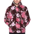 thumbnail image 2 of Bingfone Rose Flowers Men's Drawstring Hoodie Long Sleeve Pocket Sweatshirts-3X-Large, 2 of 6