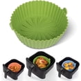 thumbnail image 1 of Shiyou-pot en Silicone pour Friteuse à Air Chaud - Doublures en Silicone Réutilisables Antiadhésives Compatibles avec Panier pour Friteuse à Air COSORI, 1 of 4