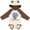 Natural & Brown w Ears, variant on Inktastic I Love my TiTi Elephant Blue Purple Boys or Girls Long Sleeve Baby Bodysuit
