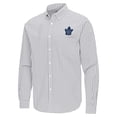 thumbnail image 2 of Men's Antigua Gray Toronto Maple Leafs Ellis Tri-Blend Long Sleeve Button-Down Shirt, 2 of 3