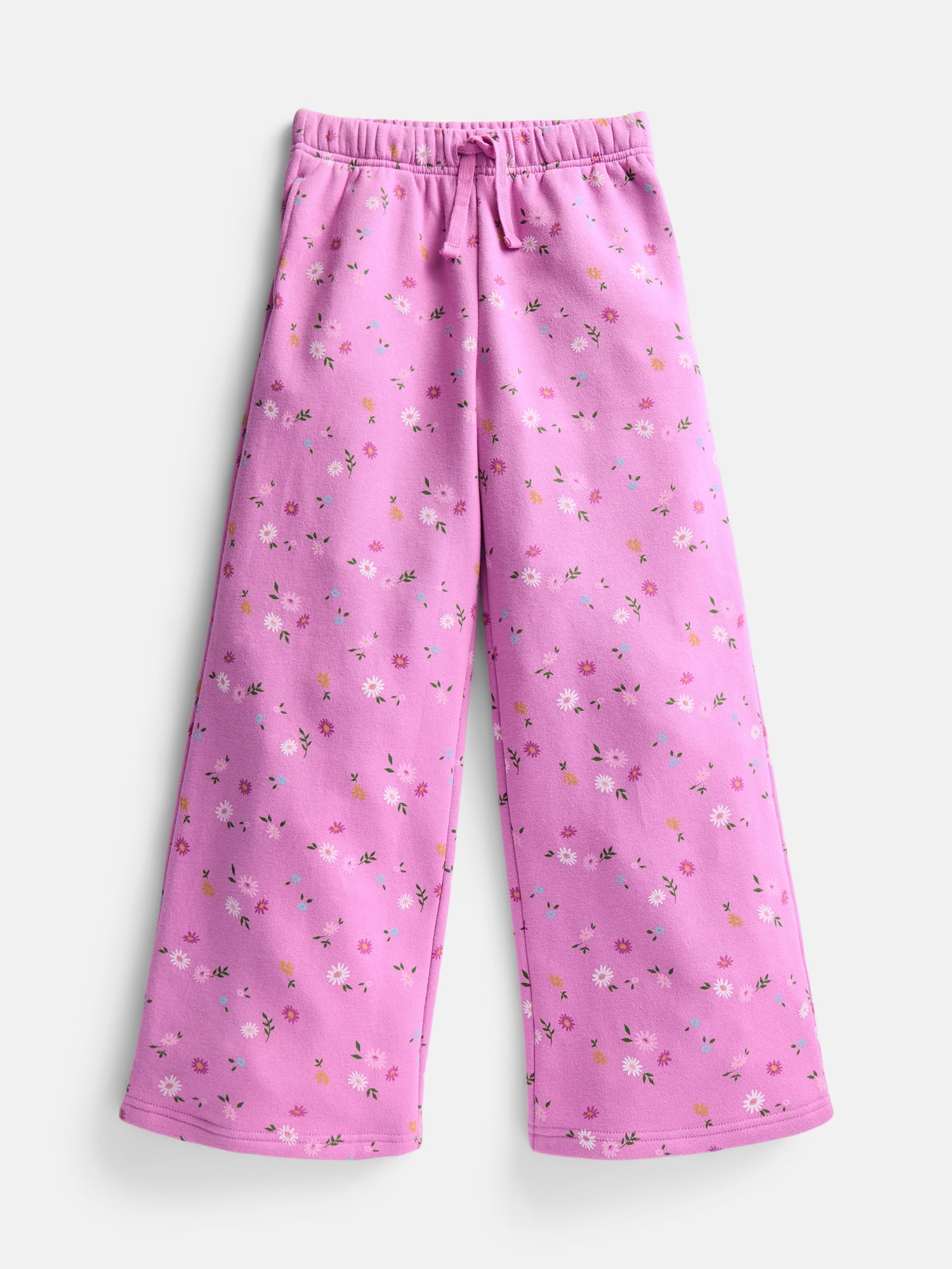 Wonder Nation Girls Wide Leg Fleece Pants, Sizes 4-18 & Plus