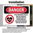 thumbnail image 3 of (2 Pack) High Magnetic Fields Pacemakers OSHA Danger Sign 5 Inch X 3.5 Inch Vinyl Label Decal Sticker Weather Resistant, UV Protected for Workplace, Business, and Construction Site,, 3 of 7