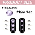 thumbnail image 2 of Uxcell SS8 Round Flatback Rhinestones 2.3-2.5mm Crystal Glass Gems Diamonds for DIY Crafts Clothes Shoes Nail Art Decoration, Violet 2880Pcs, 2 of 7