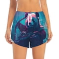 thumbnail image 2 of Salouo DJ Panda Hot Air Balloon Print Women's 2 in 1 Running Shorts Double-Layer Shorts Athletic Workout Gym Yoga Shorts Running Shorts for Women-Medium, 2 of 7