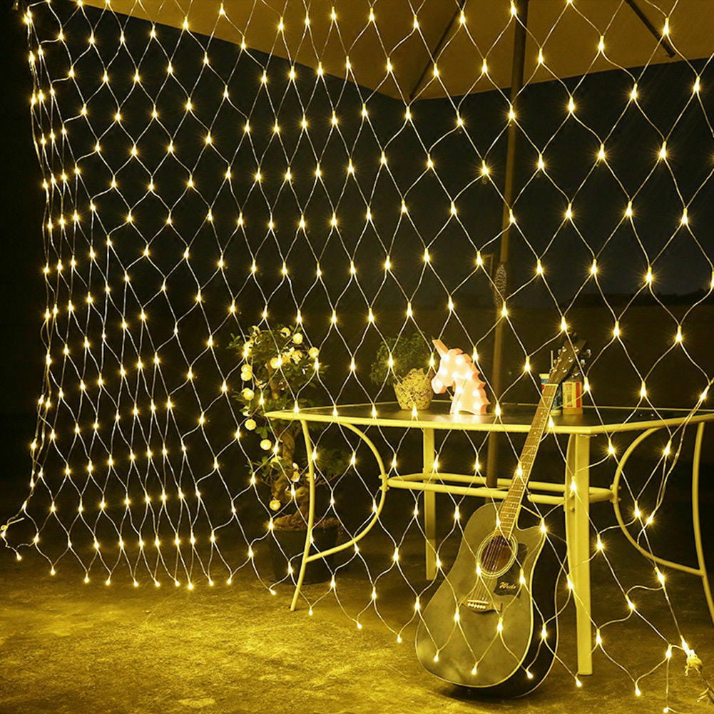 LED String Fairy Lights Net Mesh Curtain Wedding Party Garden Decor 