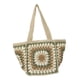 thumbnail image 3 of Bolso de playa con cordón de papel de crochet, informal, de un solo hombro, para viajes y uso diario. Verde, 3 of 9