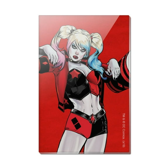 Harley Quinn Character Rectangle Acrylic Fridge Refrigerator Magnet
