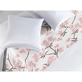 thumbnail image 2 of Cherry Blossom Bed Runner, Pastel Colored Pinkish Flowers on Spring Branches Soft Tones, Decorative Accent Bedding Scarf for Hotels Homes & Guest Rooms, Queen, Blush Evergreen and Taupe, by Ambesonne, 2 of 3