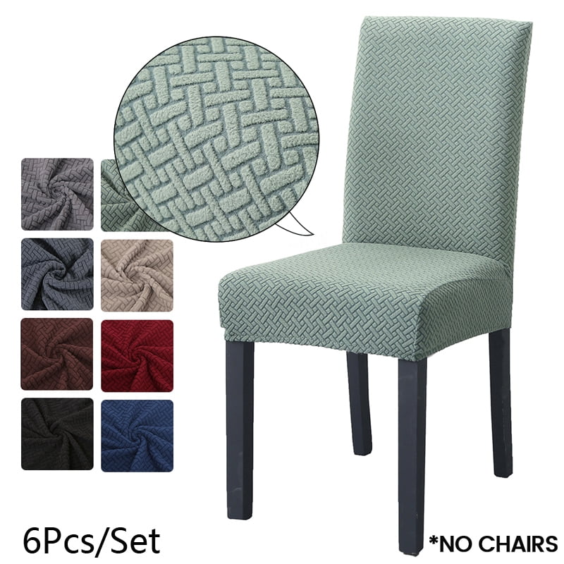 Details about   1/4/6pcs Stretch Spandex Dining Chair Cover Jacquard Seat Protector Covers 