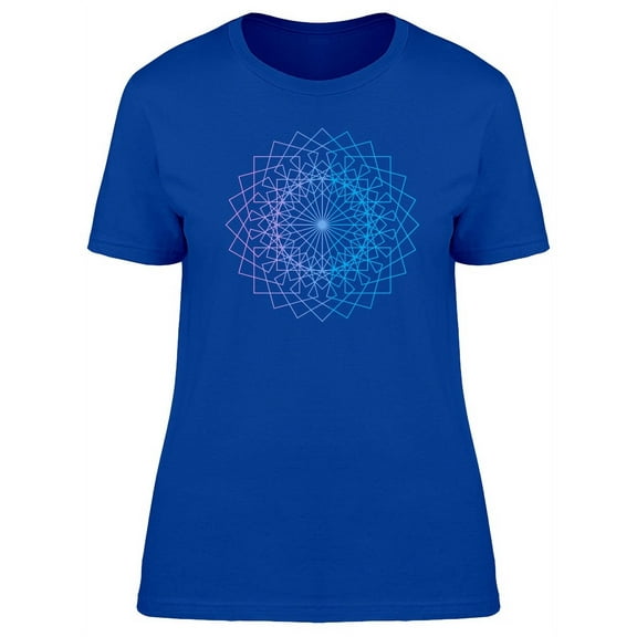 Lotus Flower Square Mandala T-Shirt Women -Image by Shutterstock, Female XX-Large