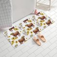 thumbnail image 2 of Highland Cow Sunflower Cow Pattern Bathroom Rugs Mat,Non Slip Microfiber Bathroom Rug,Rubber Backing,Soft Bathroom Mats for Bathroom Floor,Tub and Shower,60x24in(150x60cm), 2 of 5