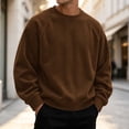 thumbnail image 2 of Thousandth Men's Corduroy Crew Neck Sweatshirt Casual Raglan Long Sleeve Pullover Soft Loose Fit Outerwear for Autumn Winter, 2 of 8