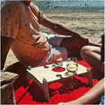 thumbnail image 3 of Mesa de picnic plegable de madera con soporte para copas, escritorio plegable redondo para copas de vino, bandeja para aperitivos para fiestas, 3 of 7