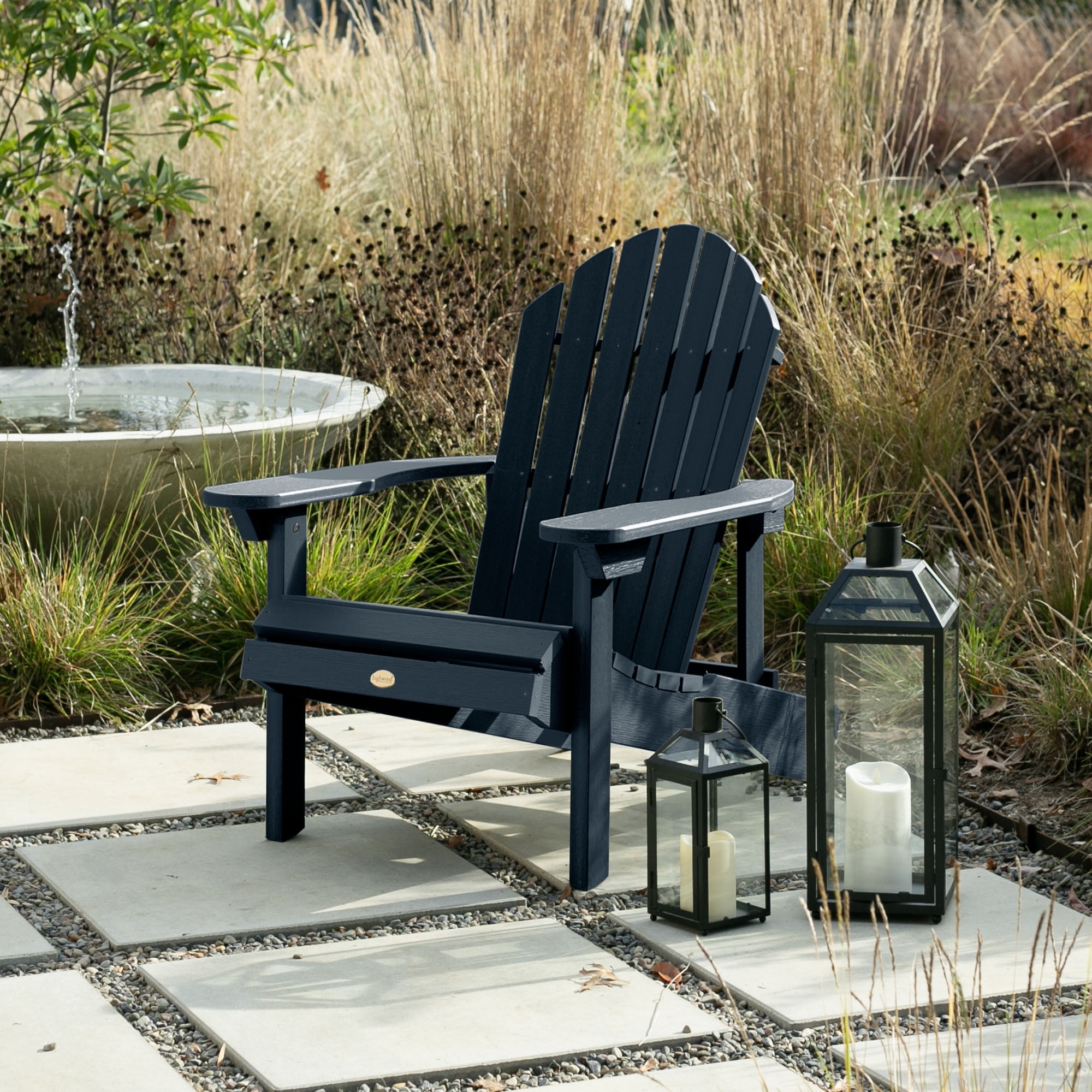 Highwood's Hamilton Adirondack Chair - Folding & Reclining, Outdoor, Eco-friendly, Synthetic Wood