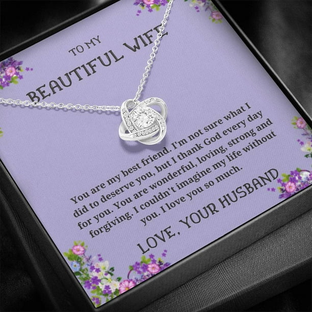 Shineon Fulfillment To My Wife You Are My Best Friend Love Knot Necklace Walmart Com Walmart Com
