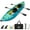 Turquoise, variant on Goplus Inflatable Water Float Set Portable 2-person Kayak with Aluminium Oars EVA Padded Seat Red