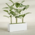 thumbnail image 2 of Greenline Leo Rectangle Planter - Indoor/Outdoor Extra Large Fiberglass Lightweight Planter - 60" x 16" x 24" (Matte White), 2 of 7