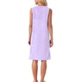 thumbnail image 3 of Inspire Chic Bata de baño para mujer, toalla de ducha, con tirantes, vestido sin mangas con botones y bolsillos, spa, XS, púrpura, 3 of 6