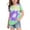 Purple, variant on ITSAME Tie-Dye Print Shirts for Girls, Crewneck Short Sleeve Loose Fit Summer Leisure Fashion T-Shirts Yellow 7-8T