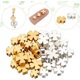 thumbnail image 4 of 60 cuentas espaciadoras de trébol de latón de 3 tamaños, cuentas de joyería de plata dorada, cuentas sueltas de trébol de cuatro hojas, espaciadores de cuentas, 4 of 6