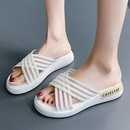 

Women Flat Slippers Beach Sandals Sexy Open Toe Casual Flip Flops Outdoor Shoes