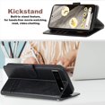 thumbnail image 4 of for Google Pixel 7 Wallet Case, Premium PU Leather Flip Case with Card Slots Kickstand Magnetic Buckle Flip Phone Case Cover for Google Pixel 7 6.3’’ - Black, 4 of 14
