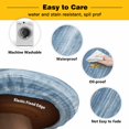 thumbnail image 3 of Elastic Fitted Round Tablecloth, Blue Waterproof Stretch Table Cover for 45"-54" Tables, Vintage Modern Abstract Art Ombre Washable Outdoor Tablecloths for Patio, Picnic, Camping, 3 of 9
