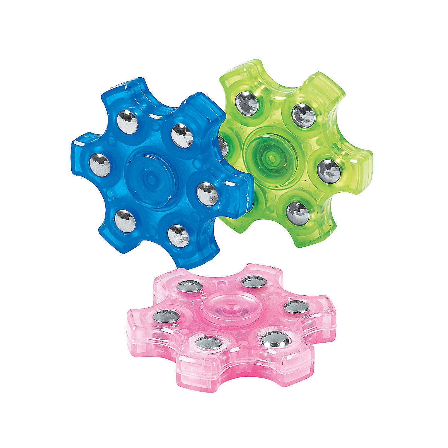 Finger Fidget Spinners 6 pieces Assorted Stress Relief Toy ~Brand New~ 