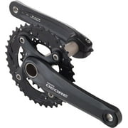 Shimano Deore M615 10-Speed 175mm 24/38t Crankset, Black, with Bottom Bracket