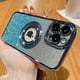 thumbnail image 3 of Funda magnética para iPhone 12 Pro Max compatible con MagSafe, protección completa, delgada, a prueba de golpes, antiarañazos, con purpurina y protector de lente de cámara, vista del logotipo, 3 of 8