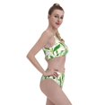 thumbnail image 4 of Vsdgher Womens High Waisted Bikini Sets Two Piece Swimsuit Tulips Flowers Print Tummy Control Bathing Suit-Medium, 4 of 8