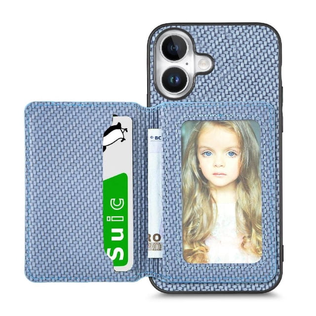 Case For FOXDOCK iPhone 16 Stand Function RFID Blocking Magnetic Card Holder Complete Camera Safety