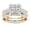 Gold, variant on Krdevn Gold Plated Square CZ Bridal Ring Set Stackable Engagement & Wedding Band Matching Ring Jewelry Gift for Women