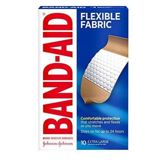 BAND-AID Flexible Fabric Bandages Extra Large 10 Each