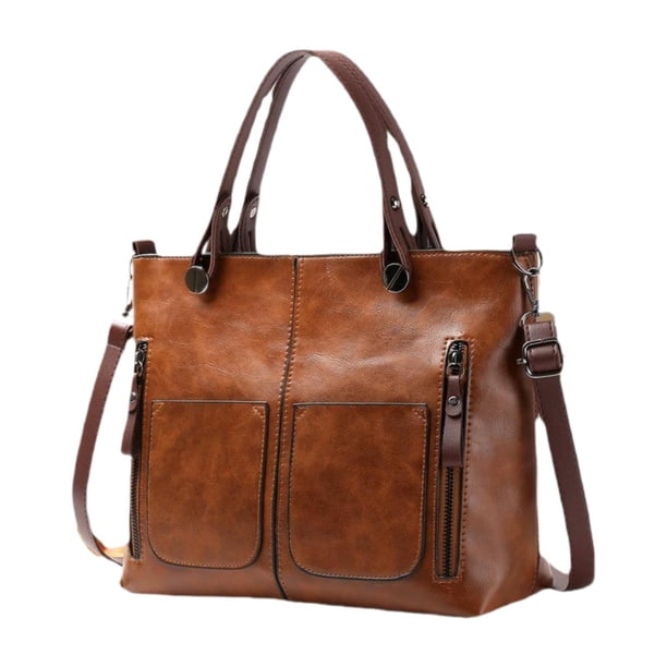 Bolso de hombro para mujer, bolso de mano para regalos, bolso cruzado para viajes al aire libre, primavera Marrón